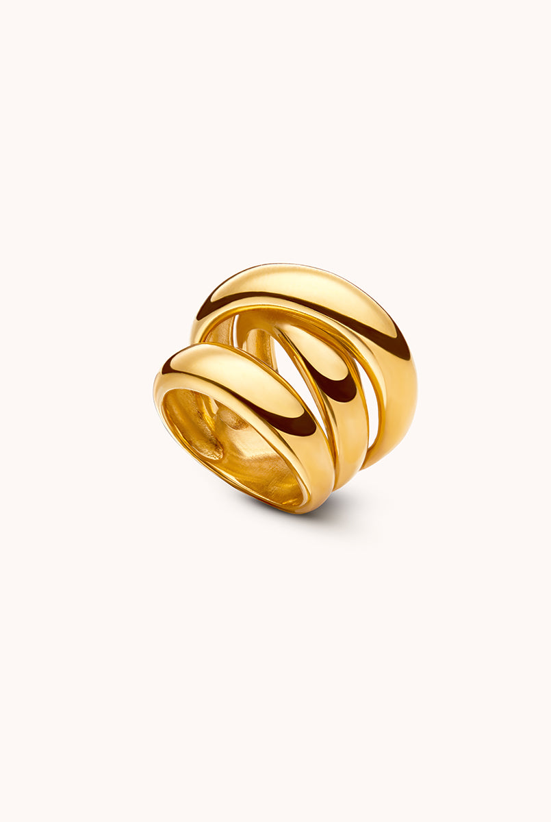 MULTIDONUT GOLD RING